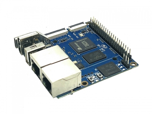 香蕉派 BPI-M2S采用Amlogic A311D/S922x芯片设计，支持2千兆网口 4GB RAM 16GB eMMC